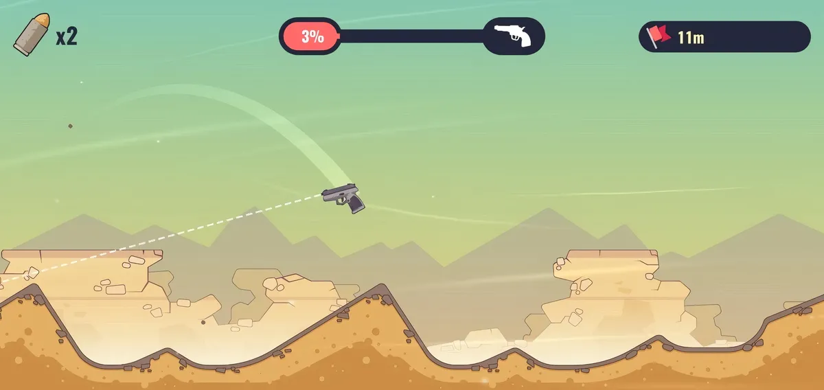 GunSpin gameplay screenshot and banner